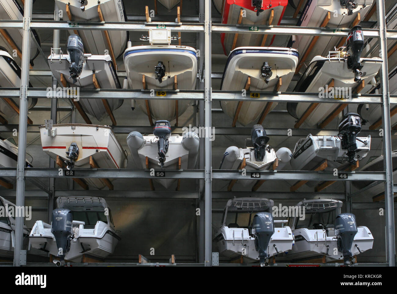 AUCKLAND, NEW ZEALAND JUNE 14, 2012 Marine boat storage facility in