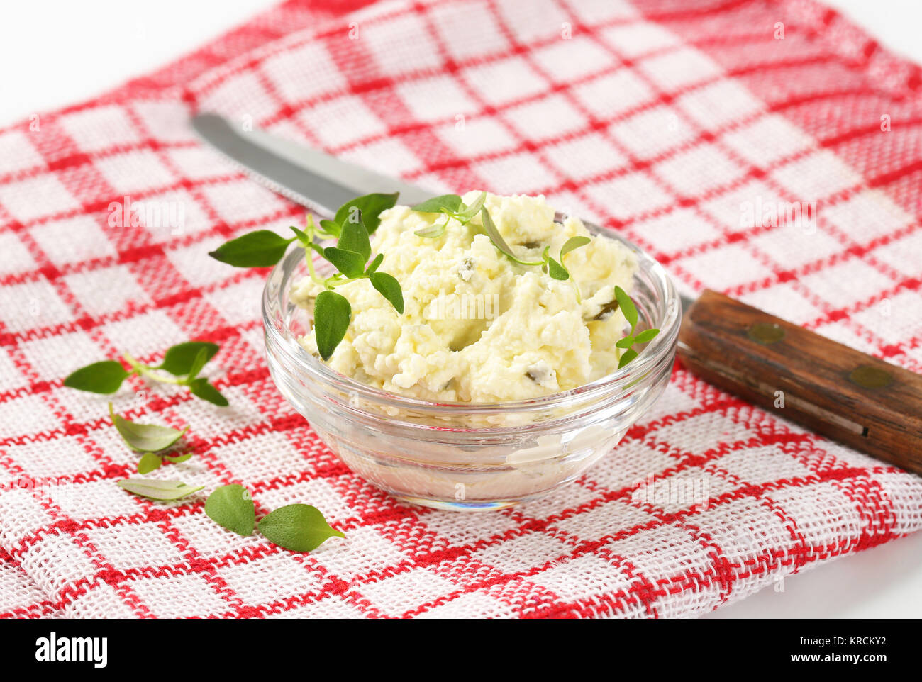Homemade cottage cheese spread Stock Photo Alamy