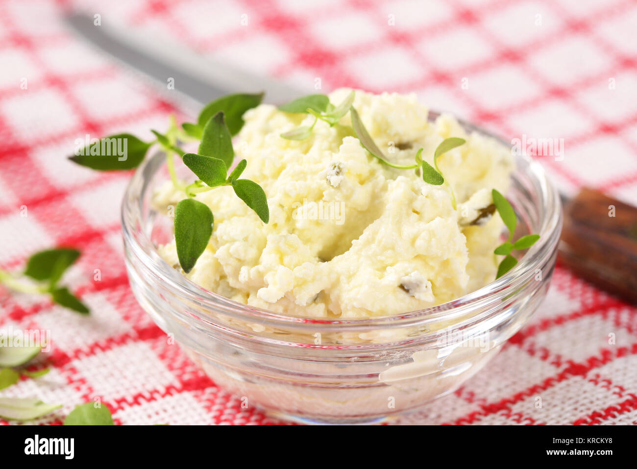 Homemade cottage cheese spread Stock Photo Alamy