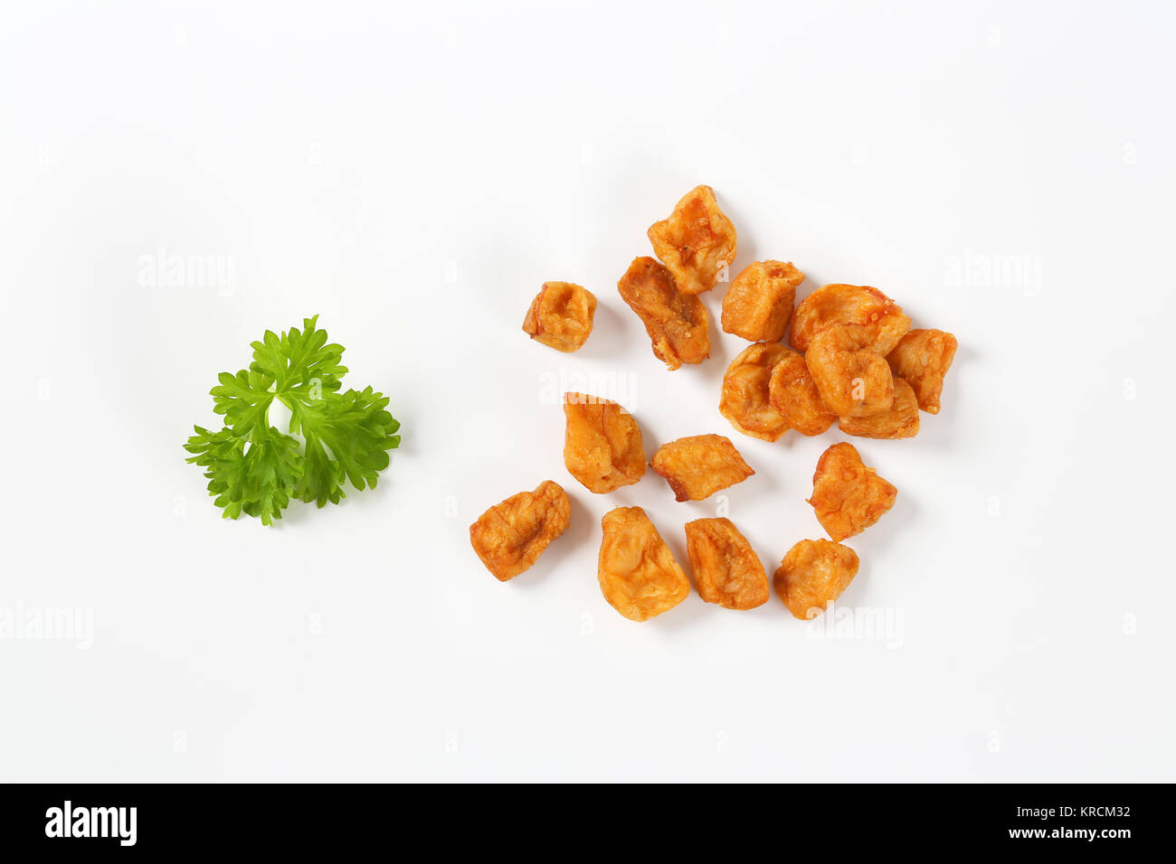 Fried pieces of pork rind and fat Stock Photo Alamy