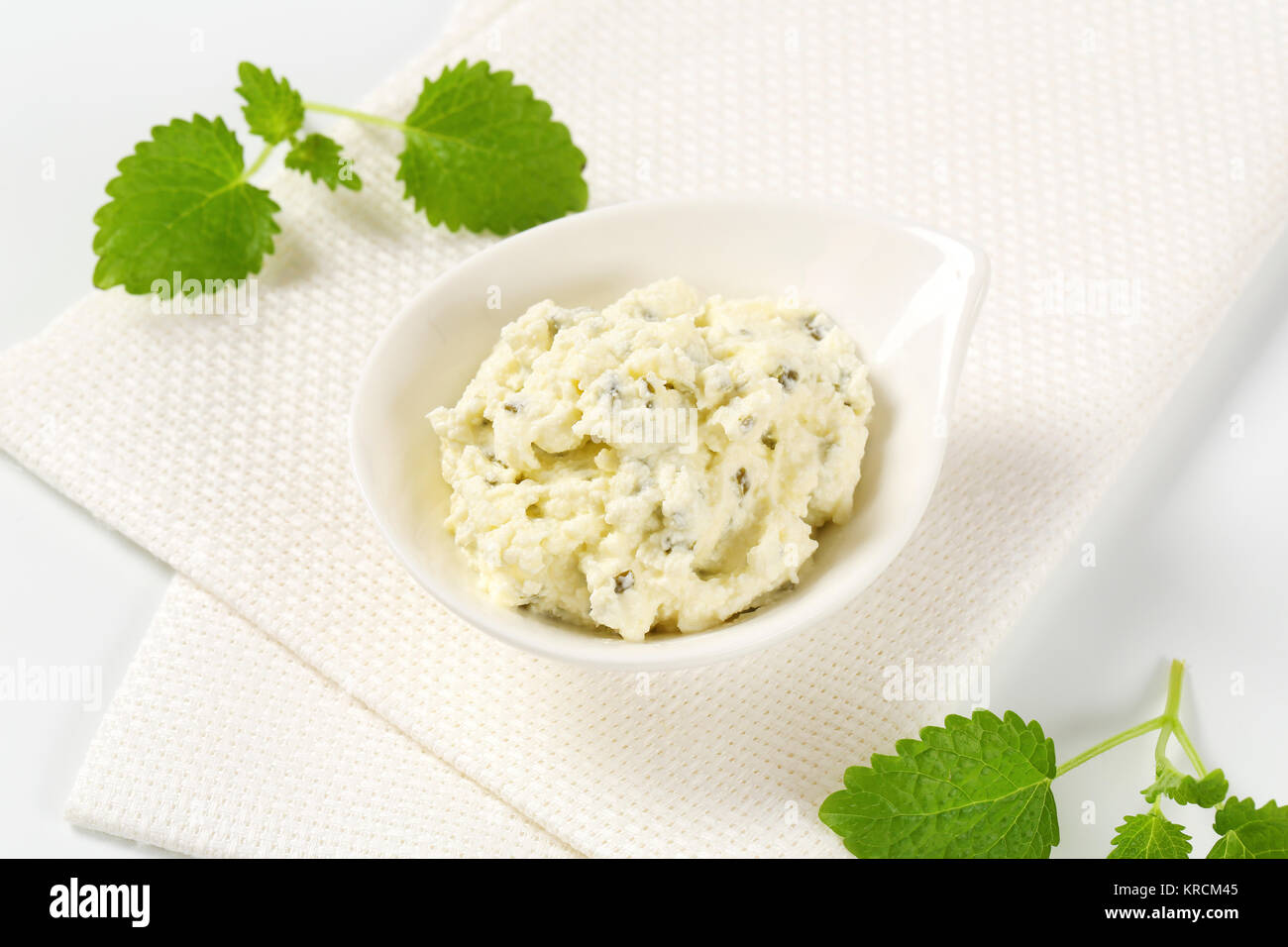 Homemade cottage cheese spread Stock Photo Alamy