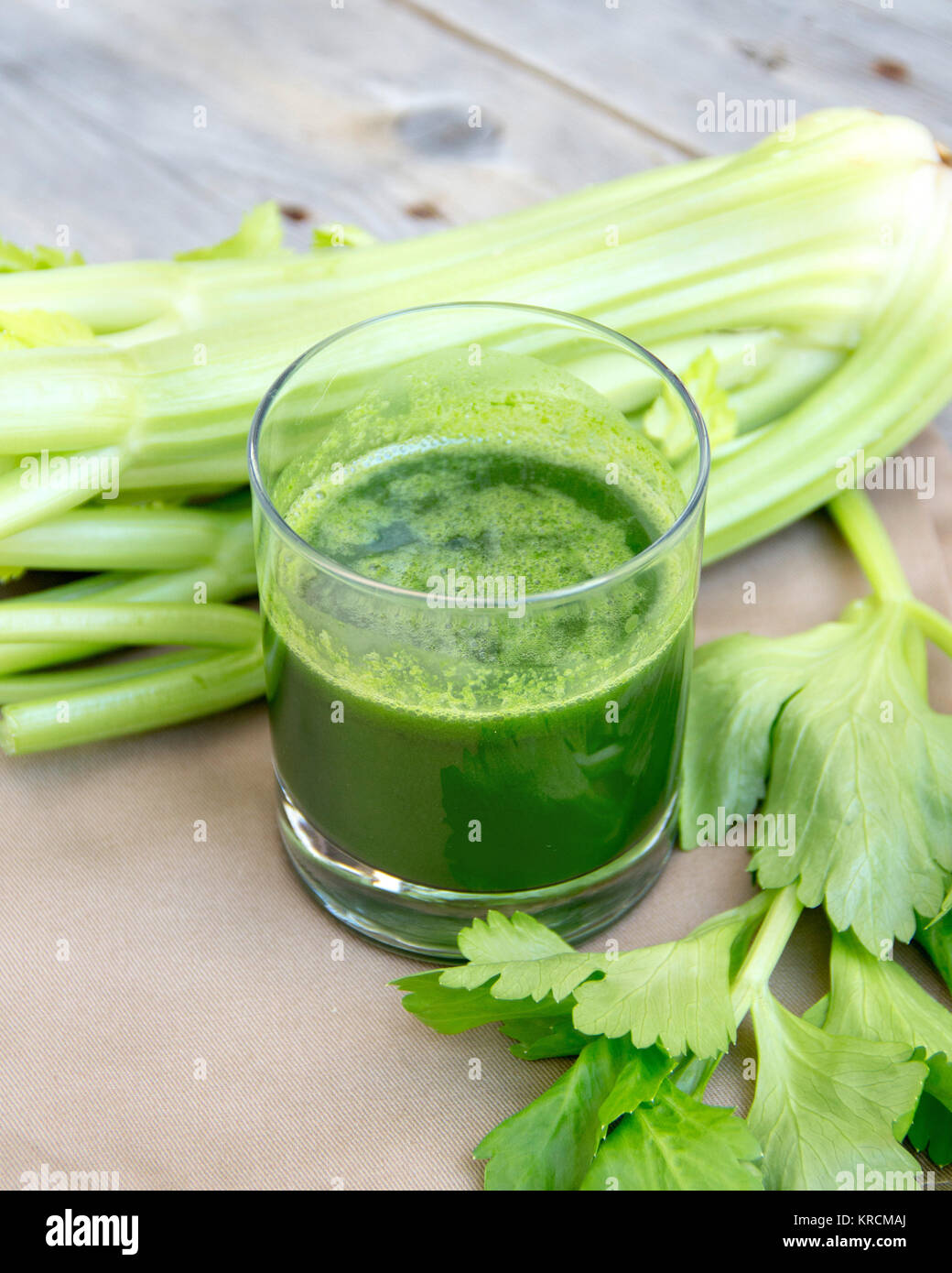 Fresh celery smoothie juice Stock Photo Alamy