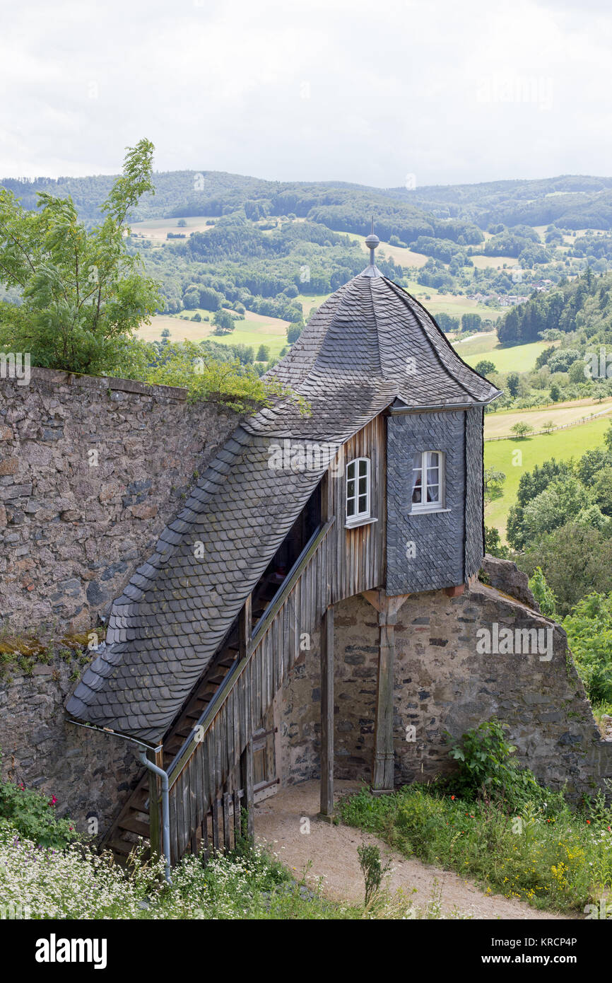 guardhouse at schloss lichtenberg (fischbachtal,hesse,germany) Stock Photo