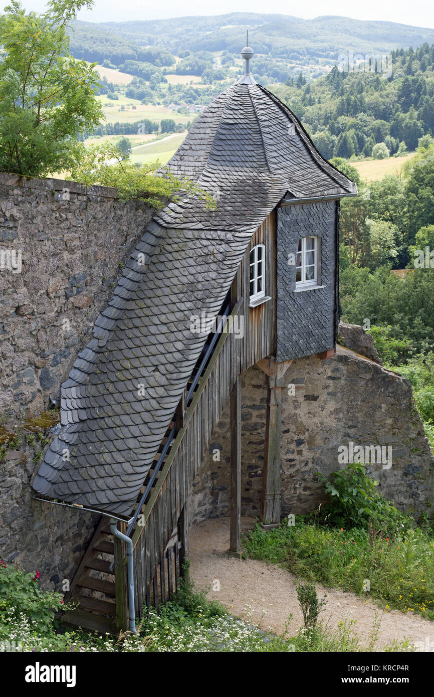guardhouse at schloss lichtenberg (fischbachtal,hesse,germany) Stock Photo