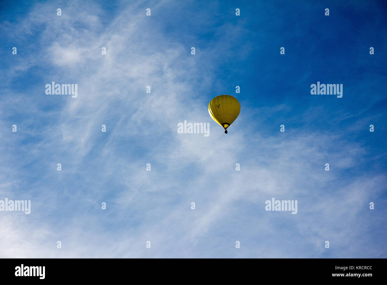 colorful hot air balloon at the blue sky with clouds Stock Photo - Alamy