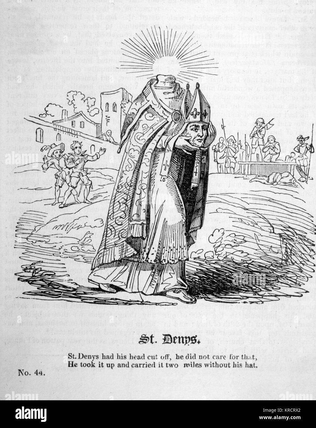SAINT DENIS of Paris, patron saint of France. Martyred by