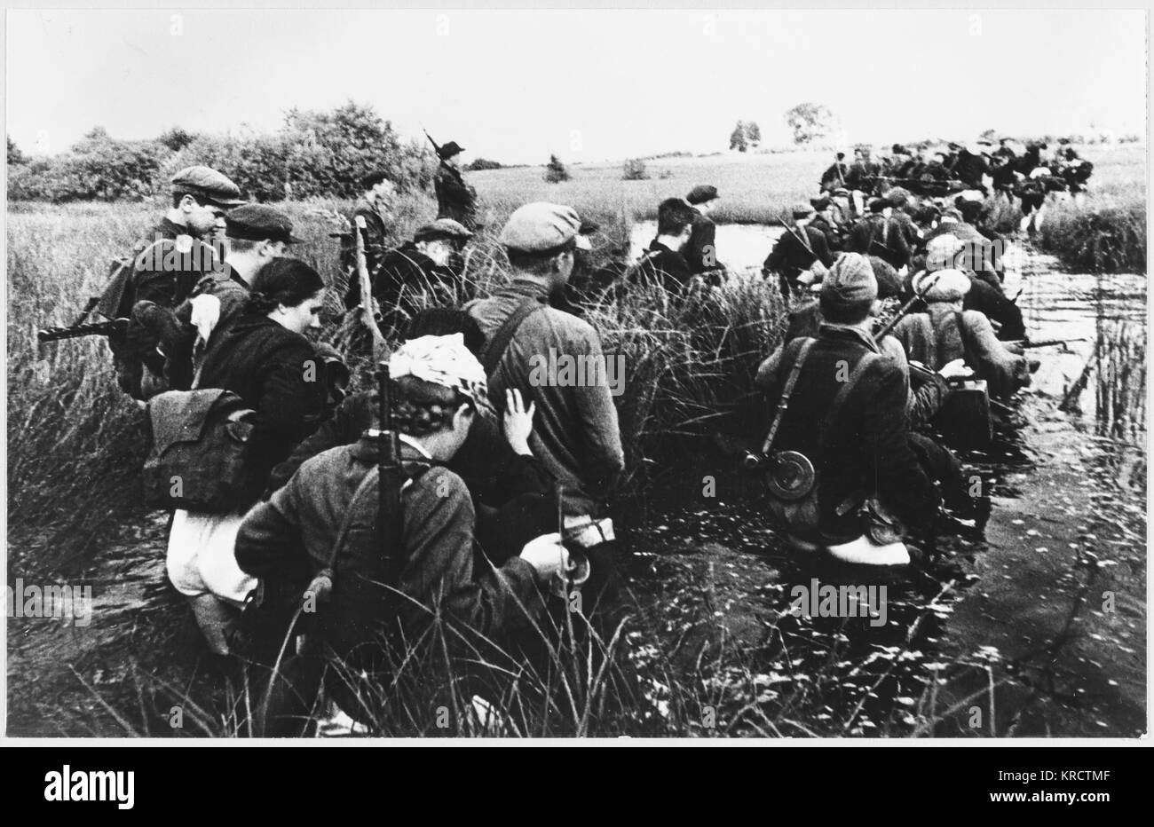 PARTISANS IN MARSHES Stock Photo
