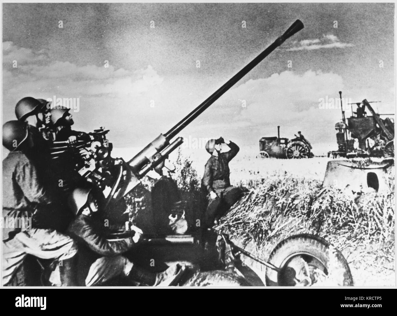 Soviet anti aircraft guns Black and White Stock Photos & Images Alamy