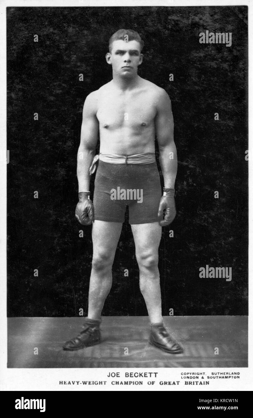 Joe Beckett (1892-1965), Heavyweight Boxing Champion of Great Britain. Date: 1920s Stock Photo