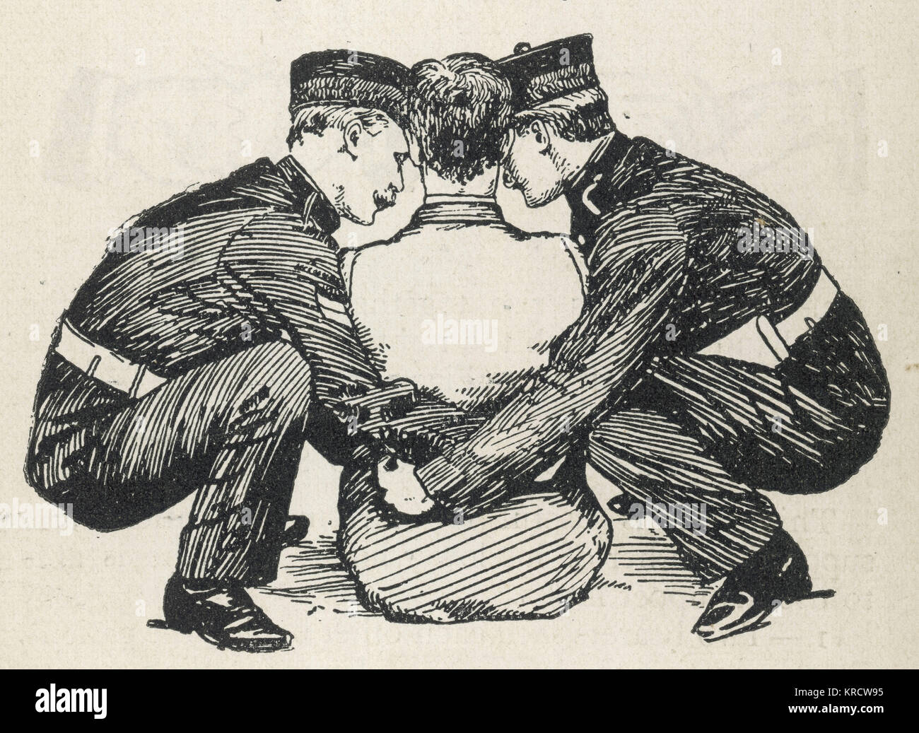 First aid, method of carrying a patient a twohanded seat with two