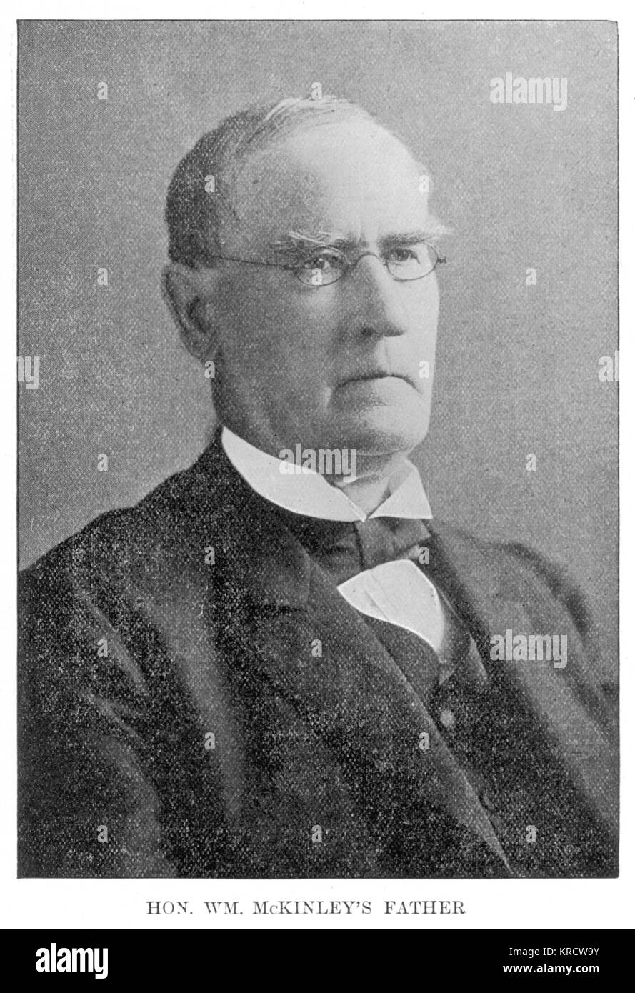 WILLIAM McKINLEY'S FATHER William McKinley, father of the 25th President of the United States. Date: 1807 - 1892 Stock Photo