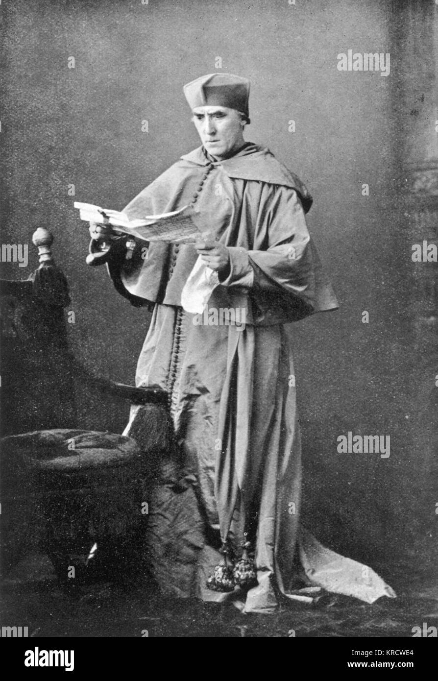 HENRY IRVING AS WOLSEY Stock Photo