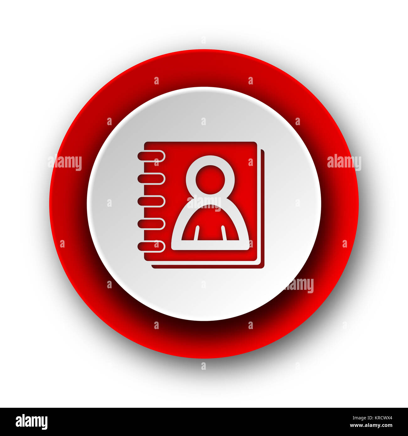 address book red modern web icon on white background Stock Photo - Alamy