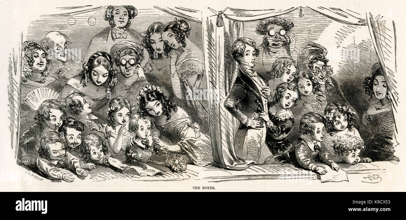 Pantomime audience 1850 Stock Photo