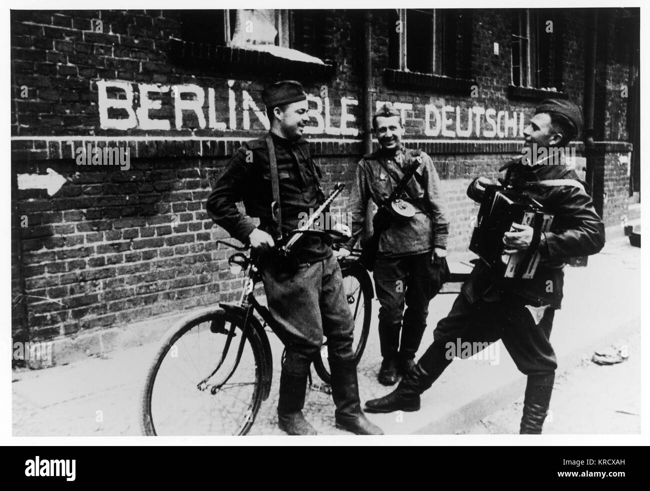 GRAFFITI IN BERLIN 1945 Stock Photo