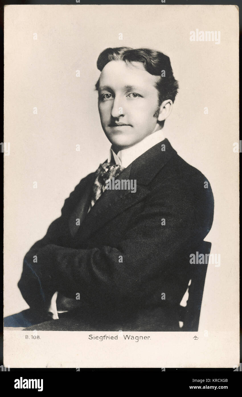 SIEGFRIED WAGNER Son of composer Richard Wagner  and a productive opera  composer in his own right. Artistic Direcror of the  Bayreuth festival 1908-30     Date: 1869 - 1930 Stock Photo