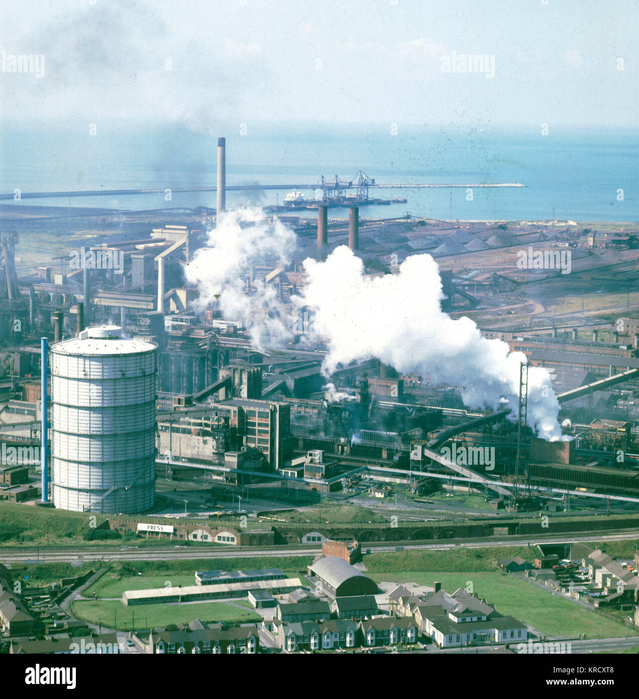 The Port Talbot steelworks at West Glamorgan, Wales.         Date: 1979 Stock Photo