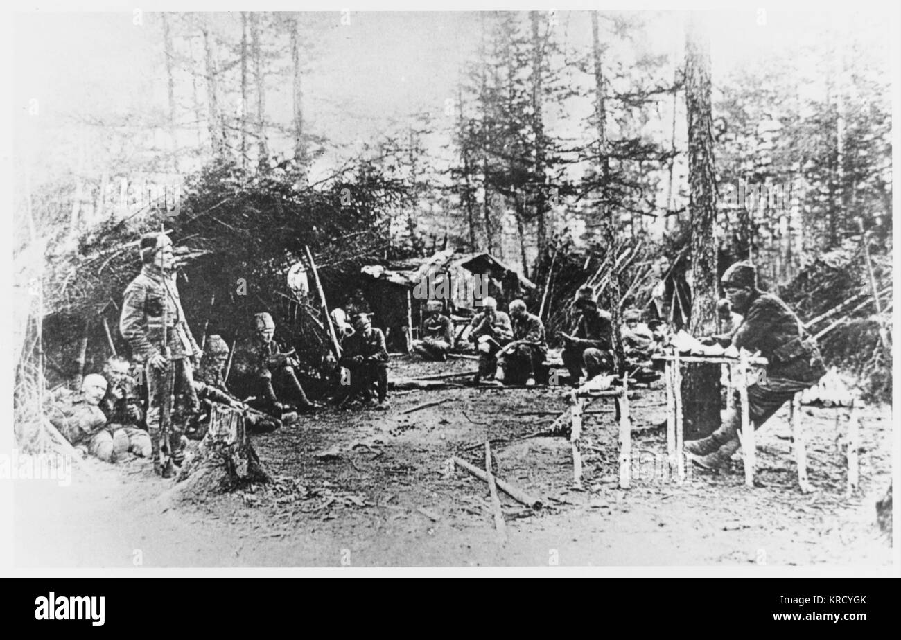 RED PARTISANS IN SIBERIA Stock Photo