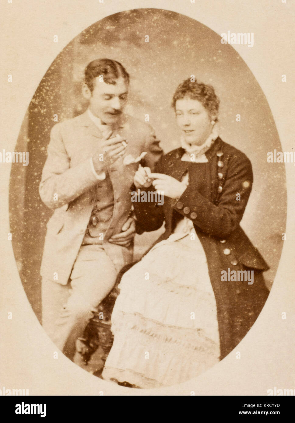 VICTORIAN SMOKERS Stock Photo