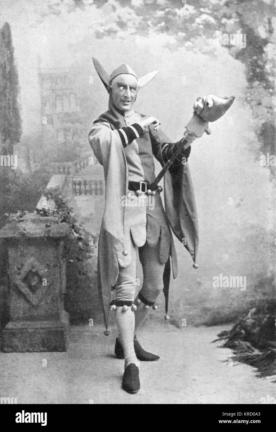 HARRY VERNON ESMOND English actor in the role of  Touchstone in Shakespeare's As You Like It       Date: 1869 - 1922 Stock Photo