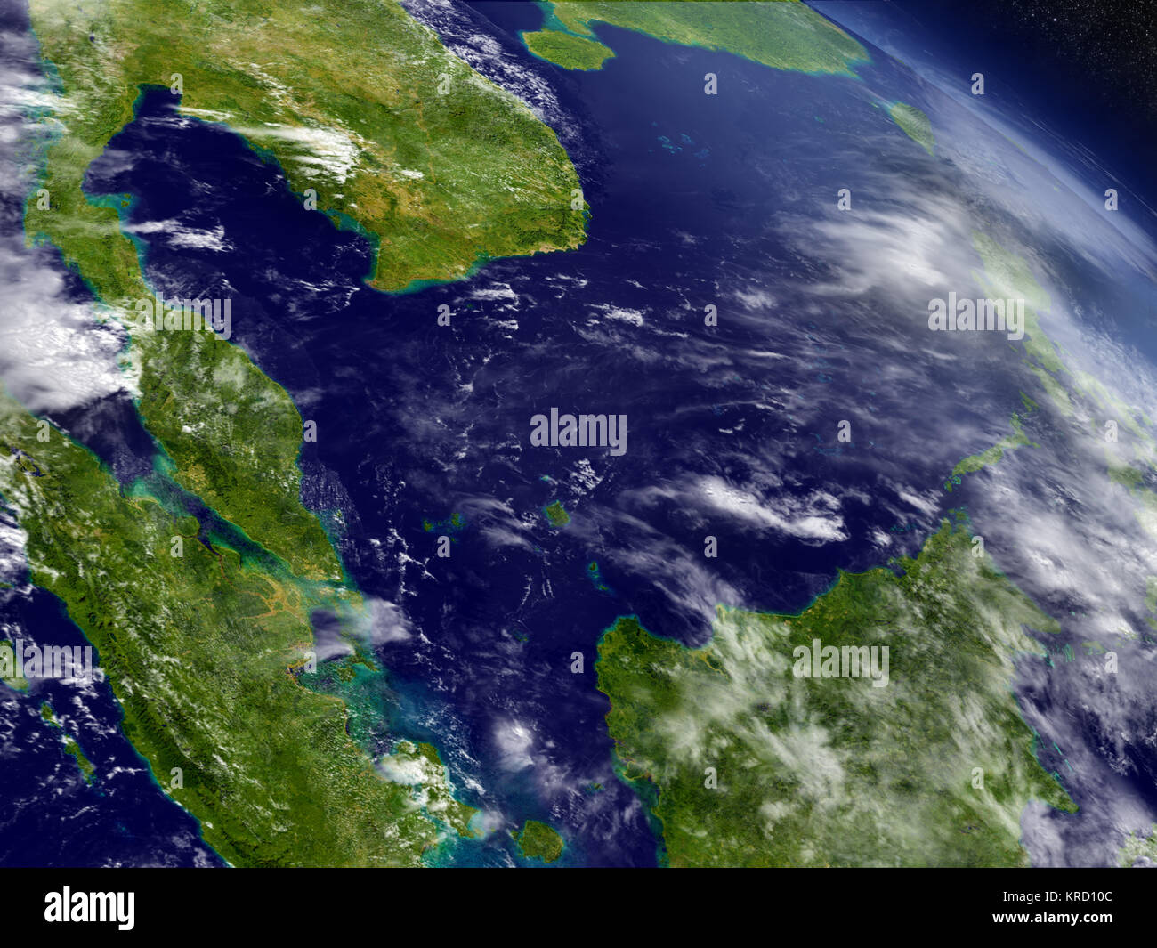 Malaysia from space Stock Photo