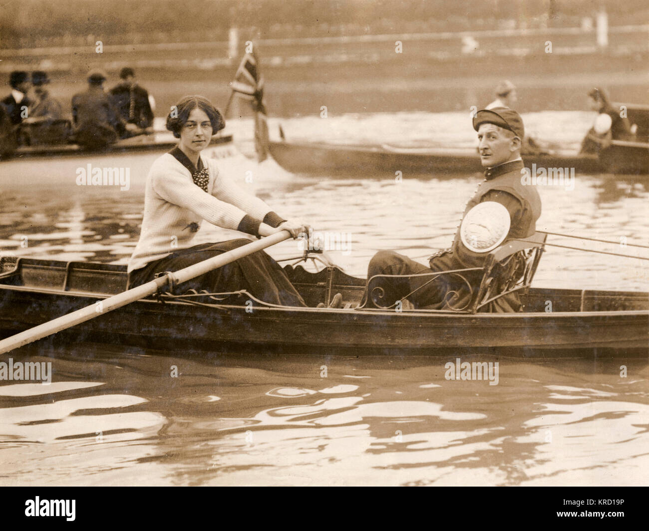 Miss Lucy Pocock, sculling champion Stock Photo