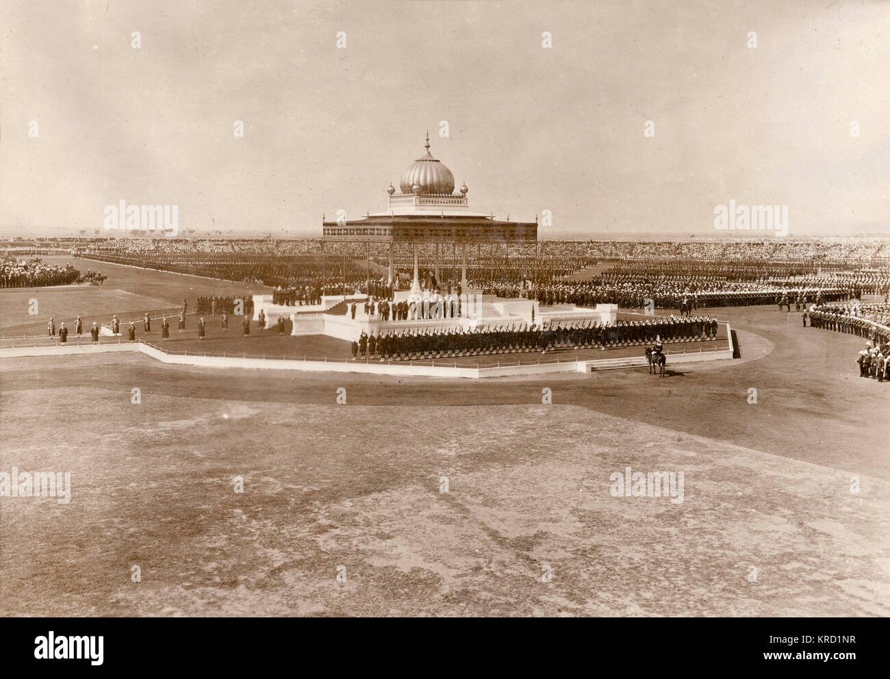 George V's Coronation Durbar, Delhi, India Stock Photo