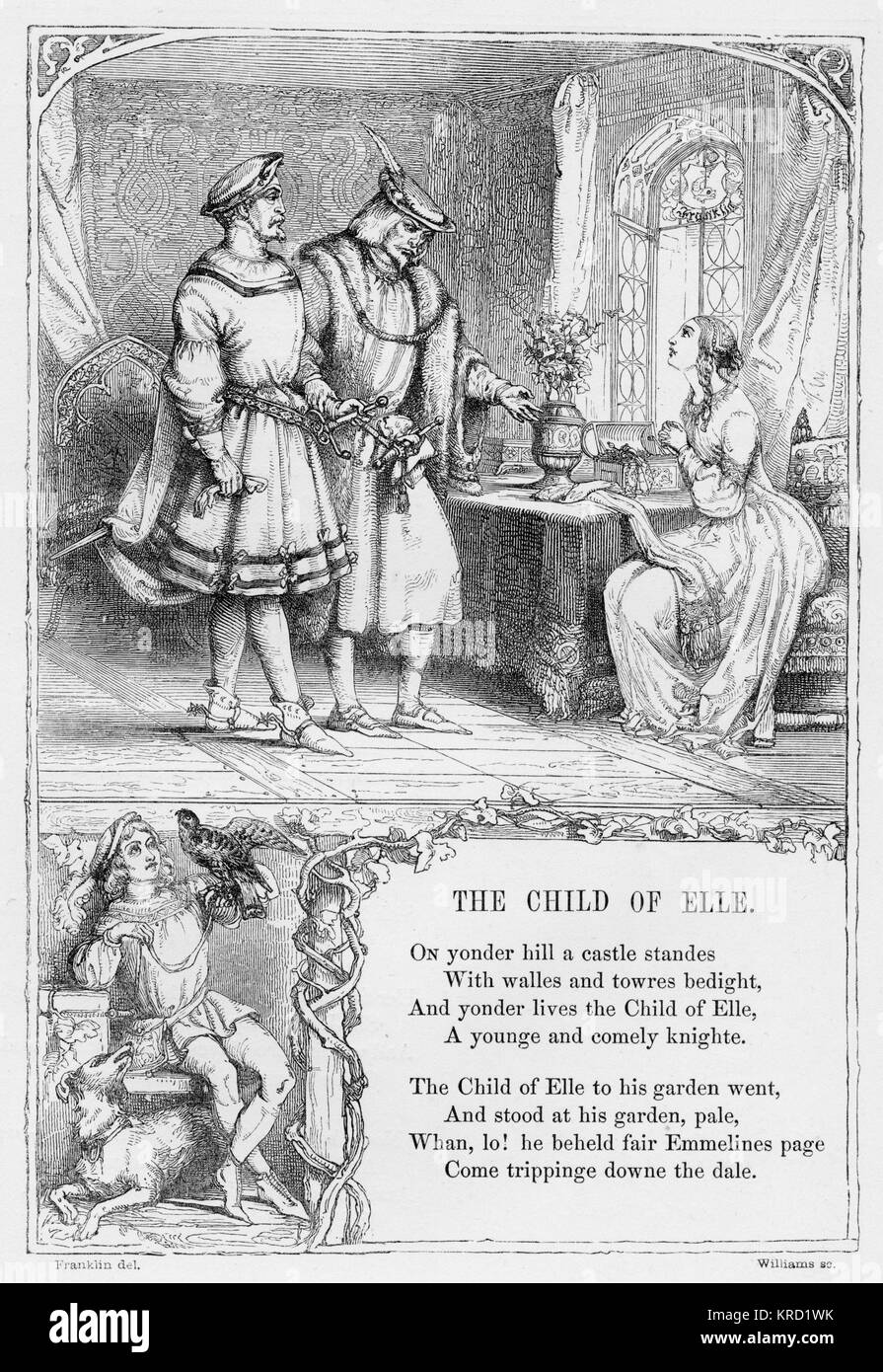 British Ballad, The Child of Elle Stock Photo