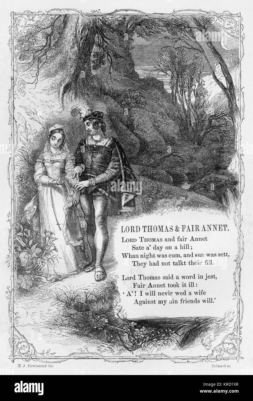 British Ballad, Lord Thomas and Fair Annet Stock Photo