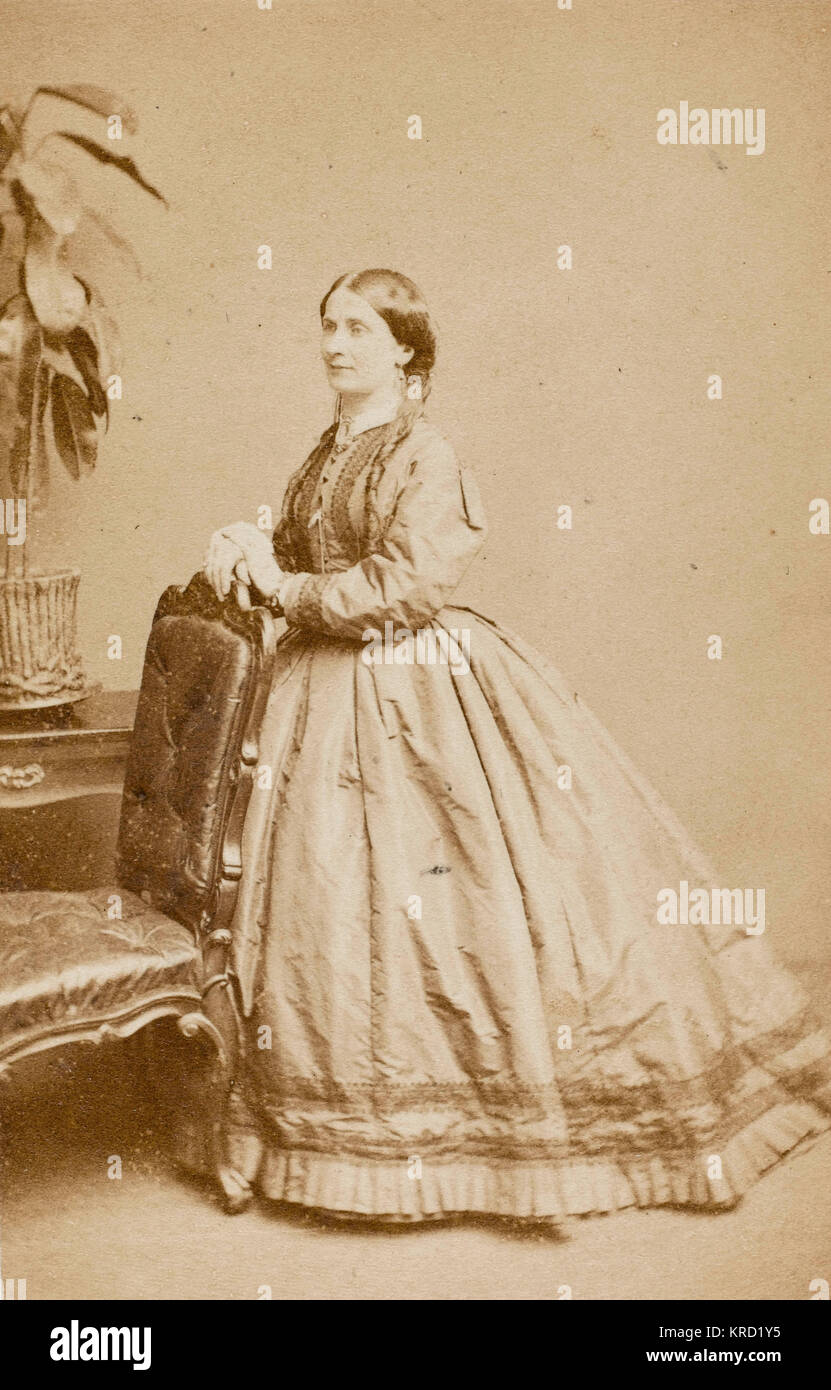 An Upper Class Victorian Woman Probably A Member Of The Stock