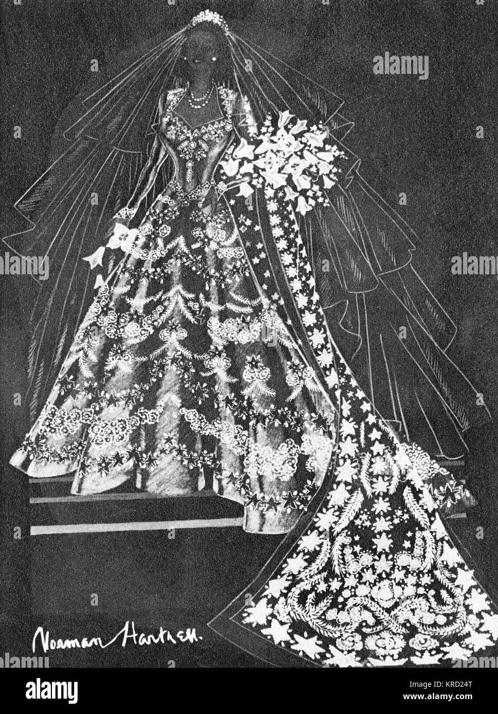 Queen elizabeth ii wedding dress hi res stock photography and images Alamy