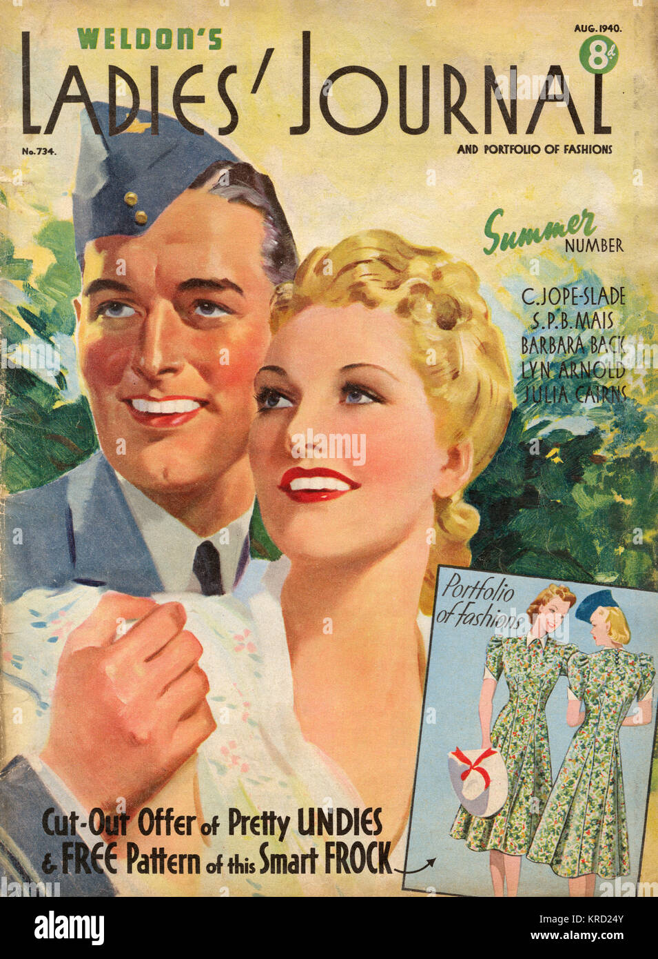 Wartime cover of Weldon's Ladies' Journal Stock Photo Alamy