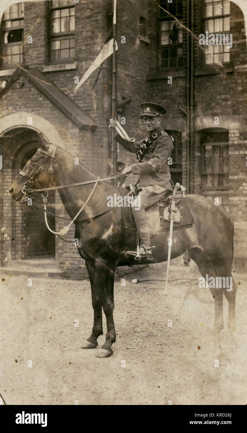 Member of 17th/21st Lancers cavalry regiment Stock Photo