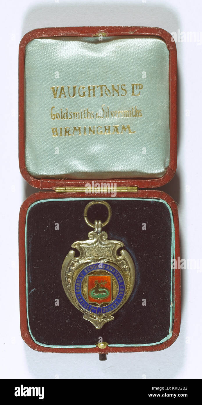 Football medal, Derby Sunday Schools Stock Photo