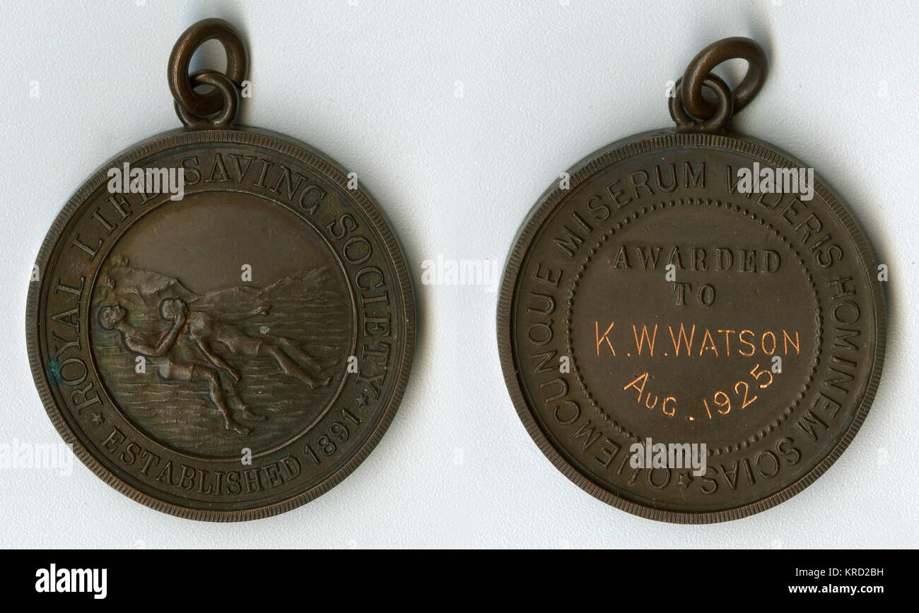 Medal, Royal Life Saving Society Stock Photo