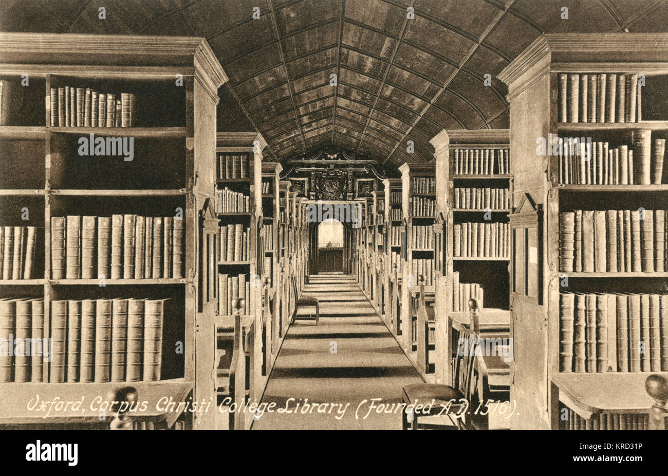 Corpus Christi College Library, Oxford Stock Photo Alamy