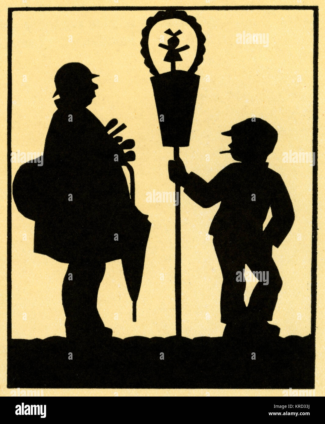 London street vendors in silhouette Stock Photo Alamy