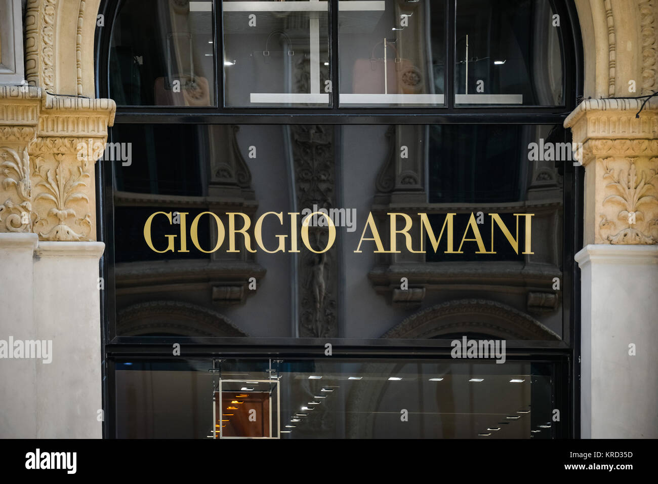 Man window shopping at Emporio Armani on Via del Babuino Rome Italy Stock Photo Alamy