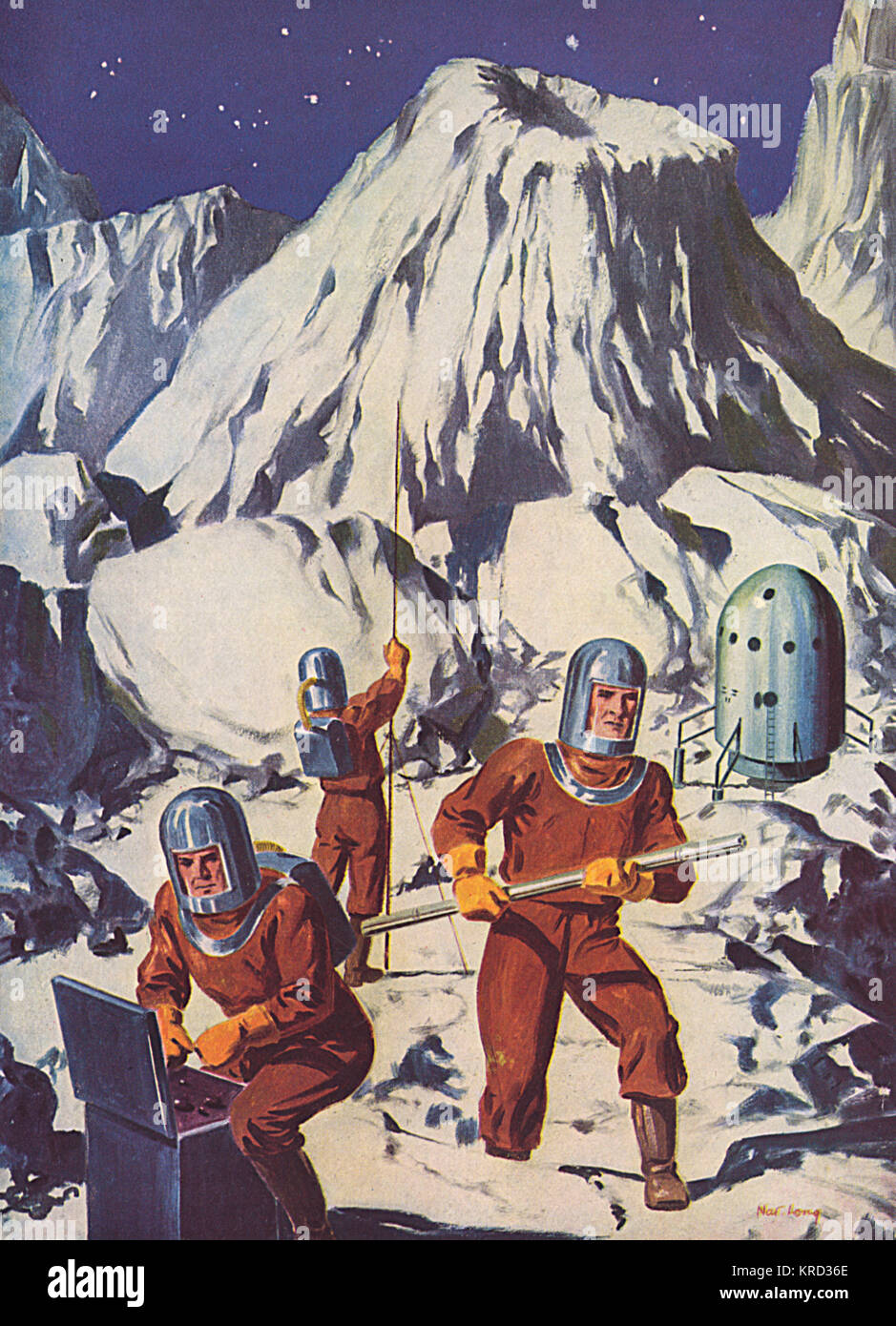 First Flight Men Flights into the Future - the first men on the moon Stock Photo - Alamy
