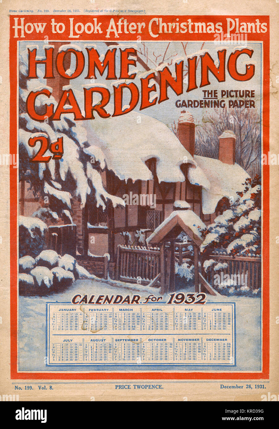 Home Gardening magazine, December 1931 Stock Photo