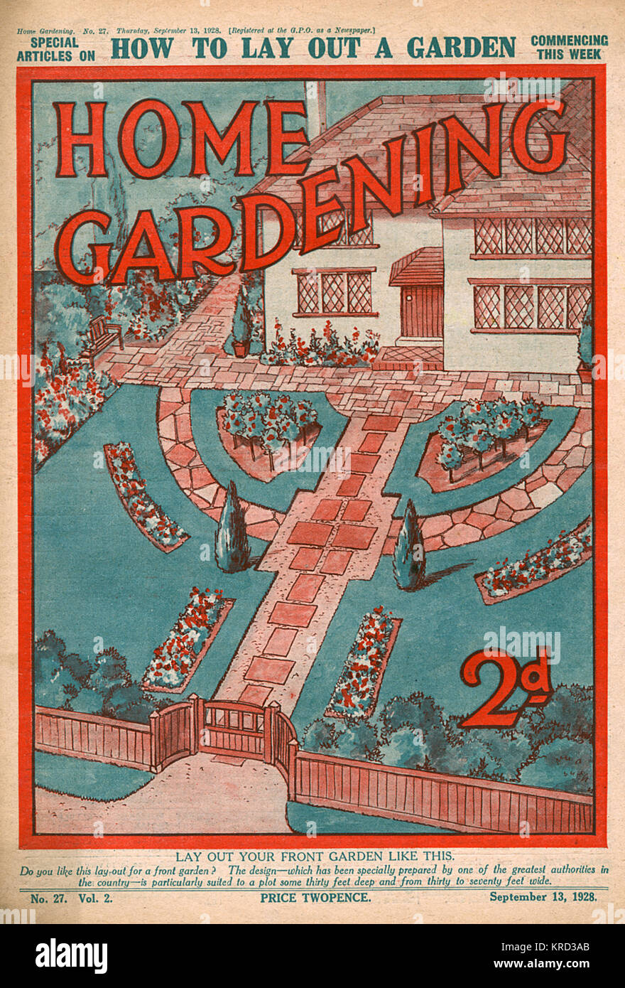 Home Gardening magazine, September 1928 Stock Photo