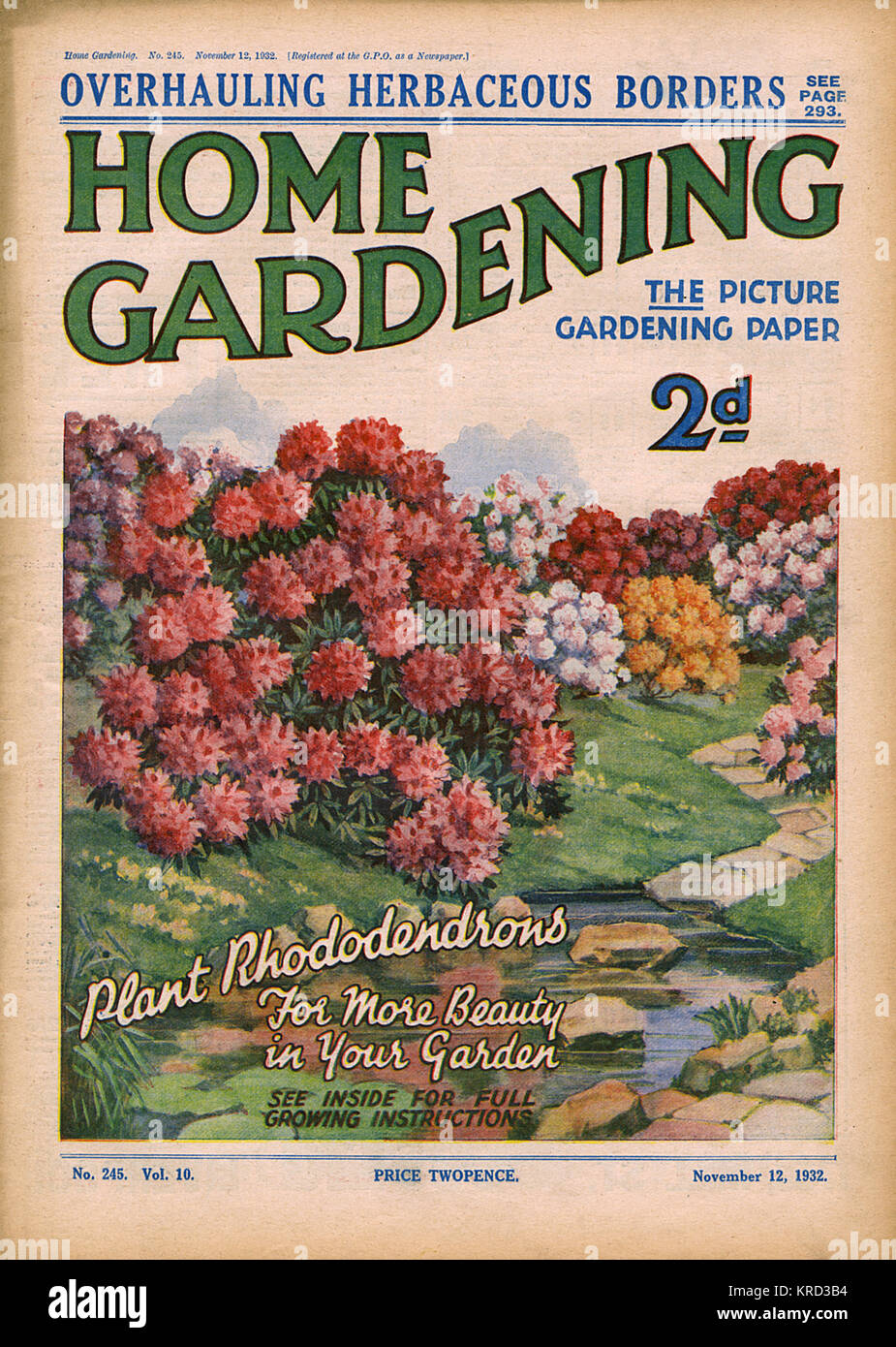 Home Gardening magazine, November 1932 Stock Photo