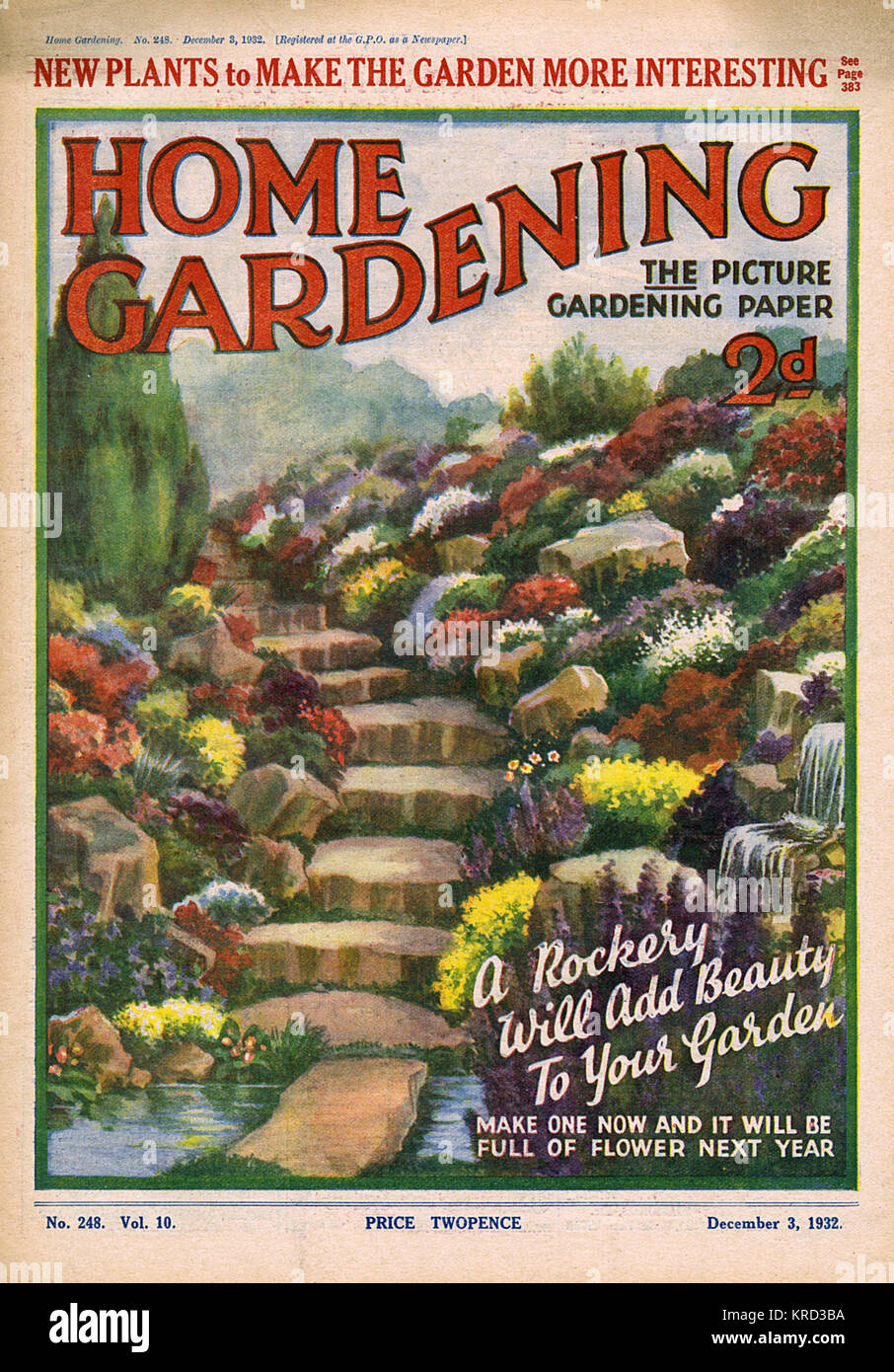 Home Gardening magazine, December 1932 Stock Photo