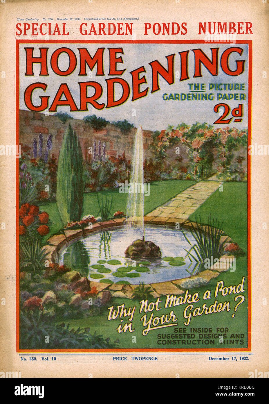 Home Gardening magazine, December 1932 Stock Photo