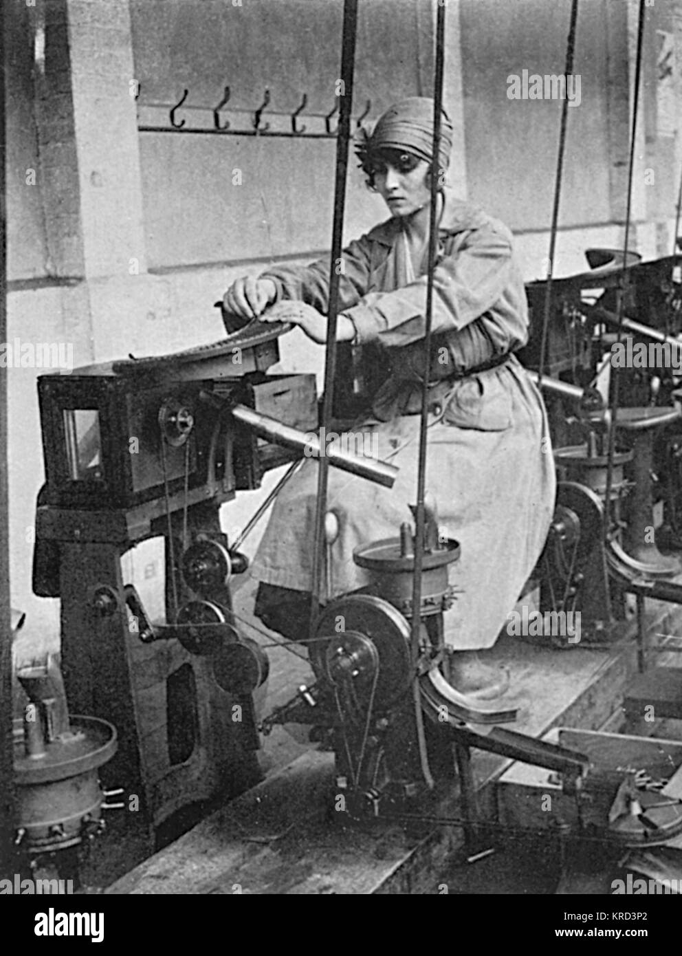 A Munitionette, Munition worker, WW1 Stock Photo