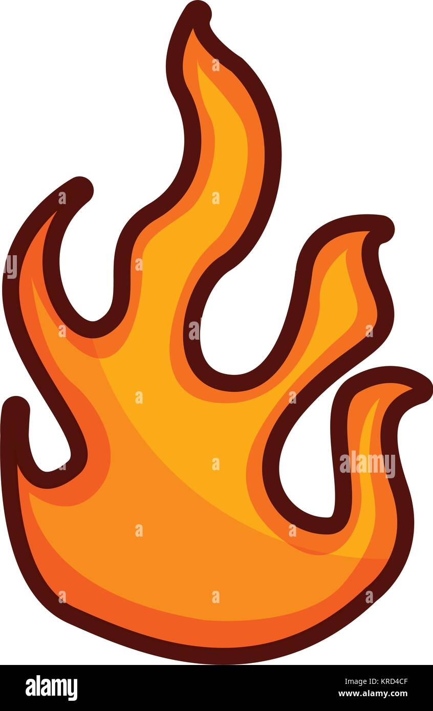 fire flame isolated icon Stock Vector Image & Art - Alamy