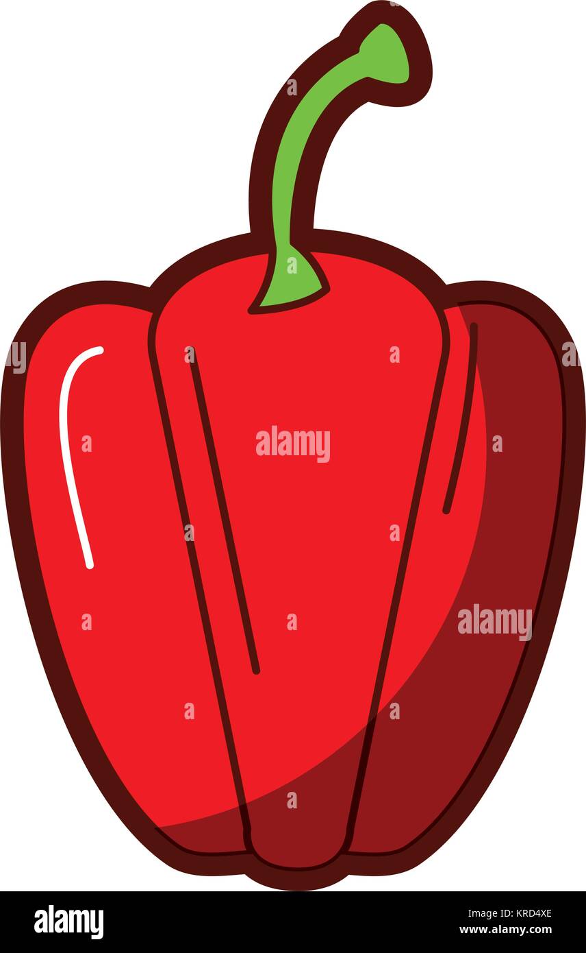 fresh pepper vegetable icon Stock Vector Image & Art - Alamy