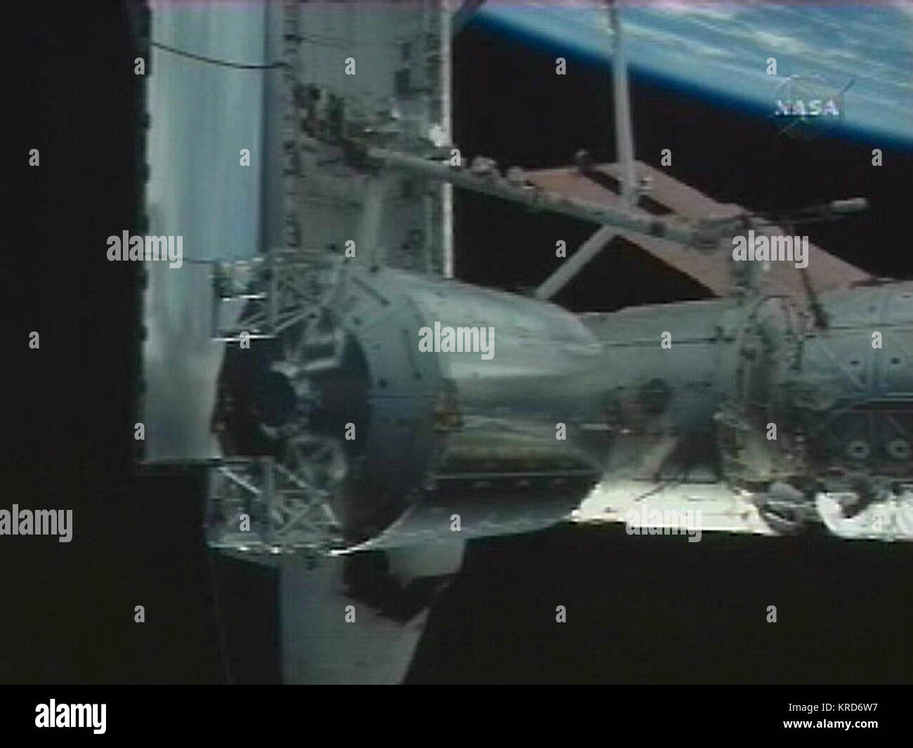 Columbus module in orbit Stock Photo - Alamy