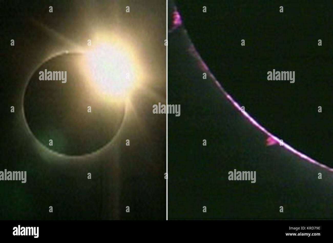 Diamond ring and solar flares of Solar eclipse 2006-03-28 Stock Photo ...
