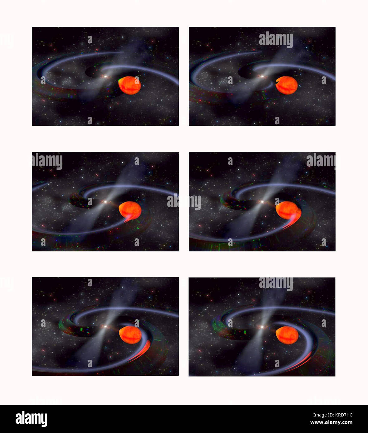 Emitted Gravitational Radiation Halts Pulsar's Spin up Stock Photo